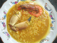 Arroz con buey de mar