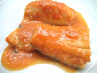 Bacalao con tomate caramelizado