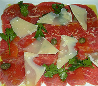 Carpaccio con provolone