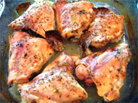 Contramuslos de pollo al horno