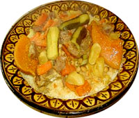 Cous cous de pollo y almendras