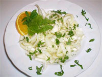 Ensalada de hinojos con naranja y menta