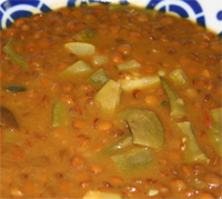 Lentejas con verduras