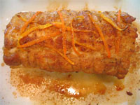 Lomo de cerdo con salsa de naranja
