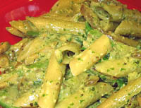 Macarrones al pesto II