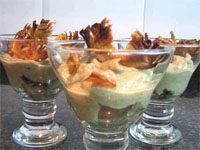 Mousse de alcachofas en tres texturas