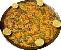 Paella de bacalao