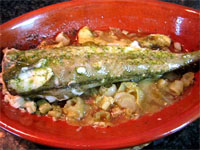 Pescadilla con patatas y puerro