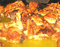 Pollo asado al limón