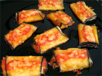 Rollitos de berenjena