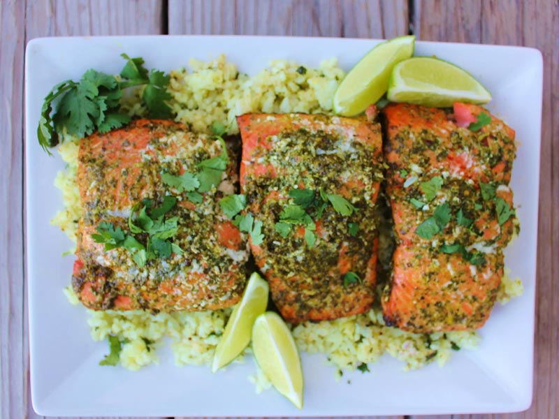 Salmón al cilantro