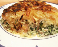 Tortilla de patatas y espinacas